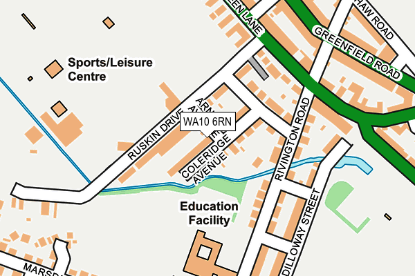 WA10 6RN map - OS OpenMap – Local (Ordnance Survey) WA10 6RN map - OS OpenMap – Local (Ordnance Survey)
