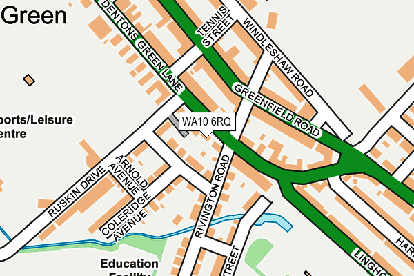 WA10 6RQ map - OS OpenMap – Local (Ordnance Survey) WA10 6RQ map - OS OpenMap – Local (Ordnance Survey)