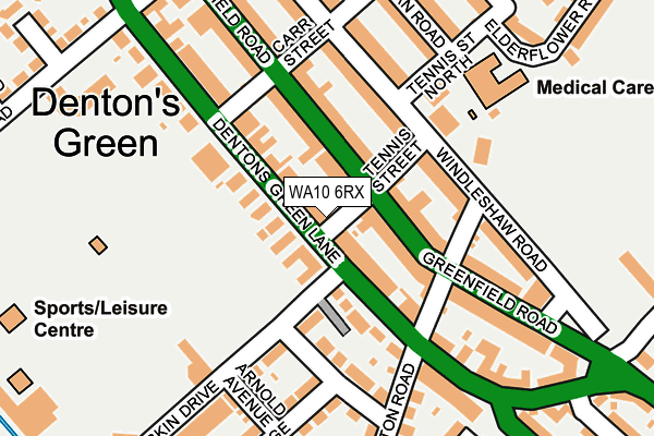 WA10 6RX map - OS OpenMap – Local (Ordnance Survey) WA10 6RX map - OS OpenMap – Local (Ordnance Survey)