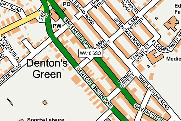 WA10 6SQ map - OS OpenMap – Local (Ordnance Survey) WA10 6SQ map - OS OpenMap – Local (Ordnance Survey)