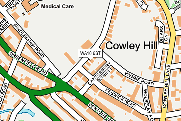 WA10 6ST map - OS OpenMap – Local (Ordnance Survey) WA10 6ST map - OS OpenMap – Local (Ordnance Survey)