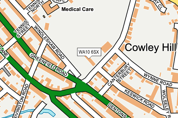 WA10 6SX map - OS OpenMap – Local (Ordnance Survey) WA10 6SX map - OS OpenMap – Local (Ordnance Survey)
