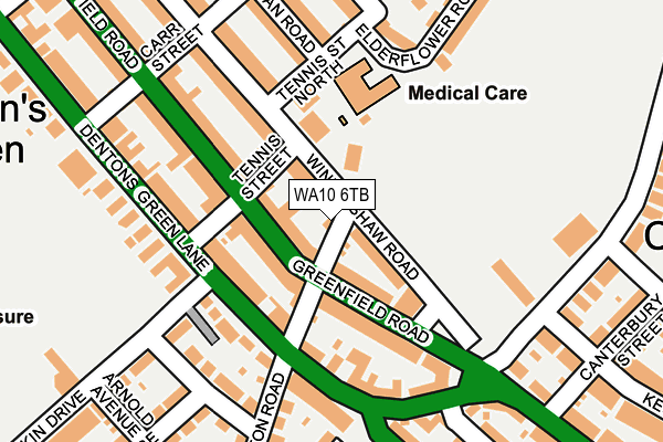 WA10 6TB map - OS OpenMap – Local (Ordnance Survey) WA10 6TB map - OS OpenMap – Local (Ordnance Survey)