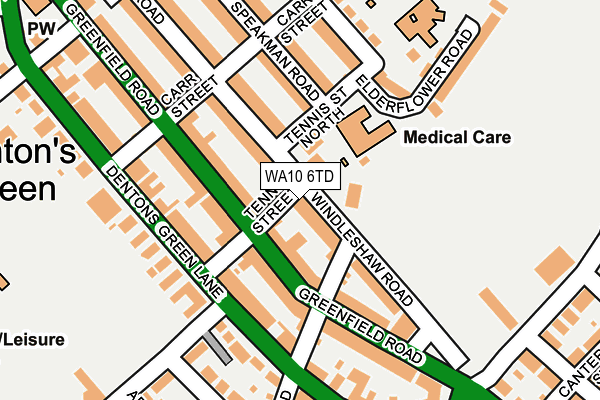 WA10 6TD map - OS OpenMap – Local (Ordnance Survey) WA10 6TD map - OS OpenMap – Local (Ordnance Survey)
