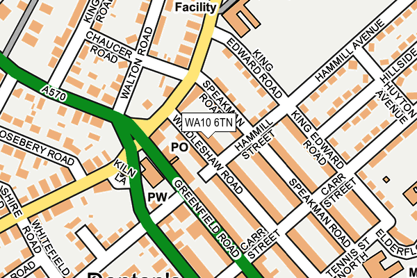 WA10 6TN map - OS OpenMap – Local (Ordnance Survey) WA10 6TN map - OS OpenMap – Local (Ordnance Survey)
