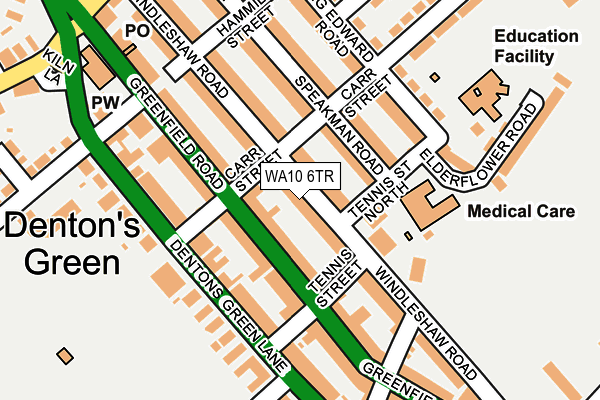 WA10 6TR map - OS OpenMap – Local (Ordnance Survey) WA10 6TR map - OS OpenMap – Local (Ordnance Survey)