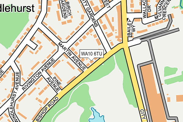WA10 6TU map - OS OpenMap – Local (Ordnance Survey)