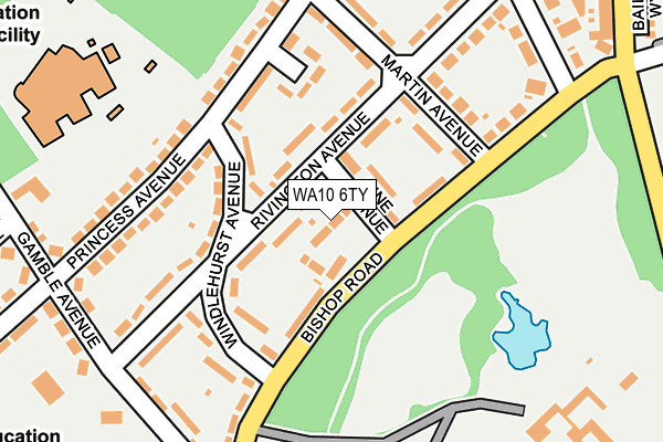 WA10 6TY map - OS OpenMap – Local (Ordnance Survey) WA10 6TY map - OS OpenMap – Local (Ordnance Survey)
