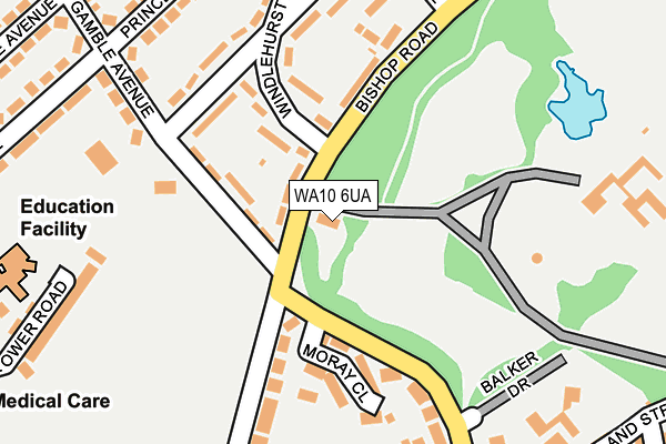 WA10 6UA map - OS OpenMap – Local (Ordnance Survey) WA10 6UA map - OS OpenMap – Local (Ordnance Survey)