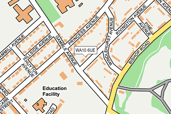 WA10 6UE map - OS OpenMap – Local (Ordnance Survey) WA10 6UE map - OS OpenMap – Local (Ordnance Survey)