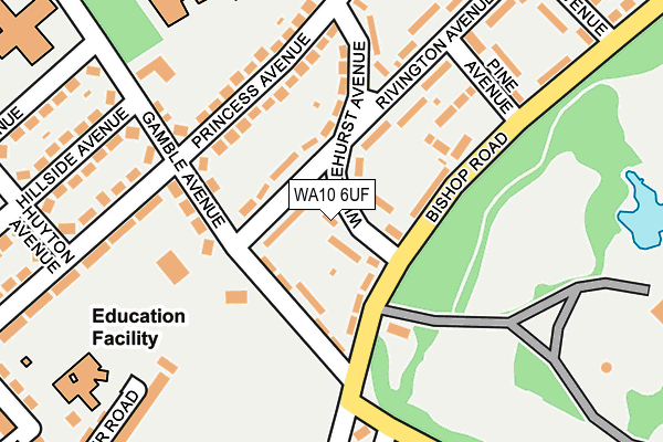 WA10 6UF map - OS OpenMap – Local (Ordnance Survey) WA10 6UF map - OS OpenMap – Local (Ordnance Survey)
