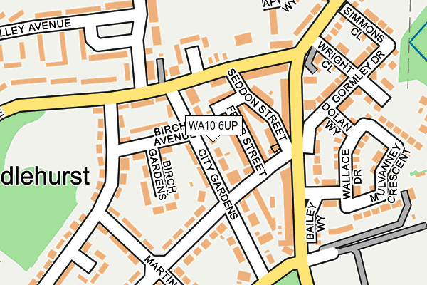WA10 6UP map - OS OpenMap – Local (Ordnance Survey) WA10 6UP map - OS OpenMap – Local (Ordnance Survey)