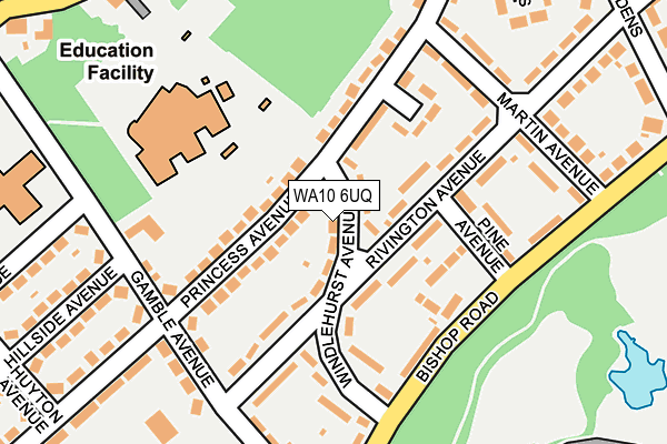 WA10 6UQ map - OS OpenMap – Local (Ordnance Survey) WA10 6UQ map - OS OpenMap – Local (Ordnance Survey)