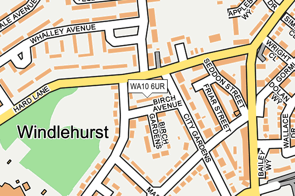 WA10 6UR map - OS OpenMap – Local (Ordnance Survey)