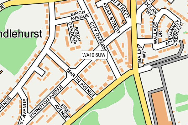 WA10 6UW map - OS OpenMap – Local (Ordnance Survey) WA10 6UW map - OS OpenMap – Local (Ordnance Survey)