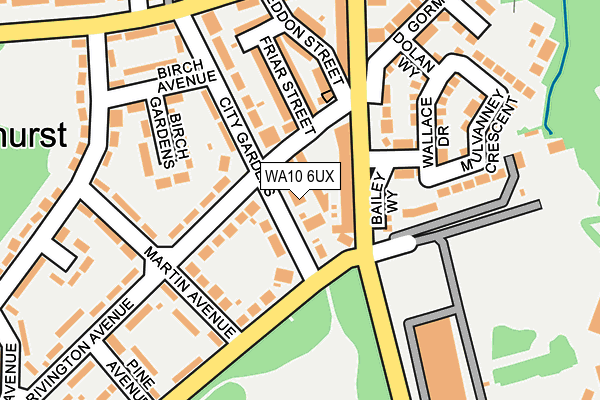 WA10 6UX map - OS OpenMap – Local (Ordnance Survey) WA10 6UX map - OS OpenMap – Local (Ordnance Survey)