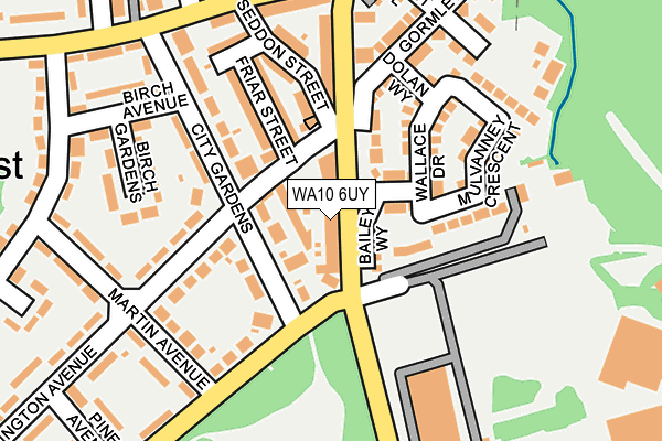 WA10 6UY map - OS OpenMap – Local (Ordnance Survey) WA10 6UY map - OS OpenMap – Local (Ordnance Survey)