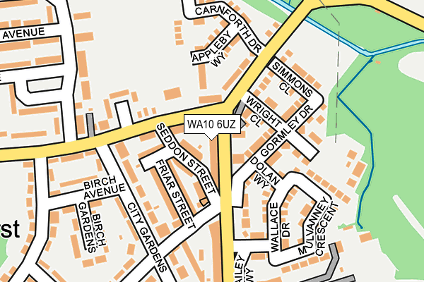 WA10 6UZ map - OS OpenMap – Local (Ordnance Survey) WA10 6UZ map - OS OpenMap – Local (Ordnance Survey)