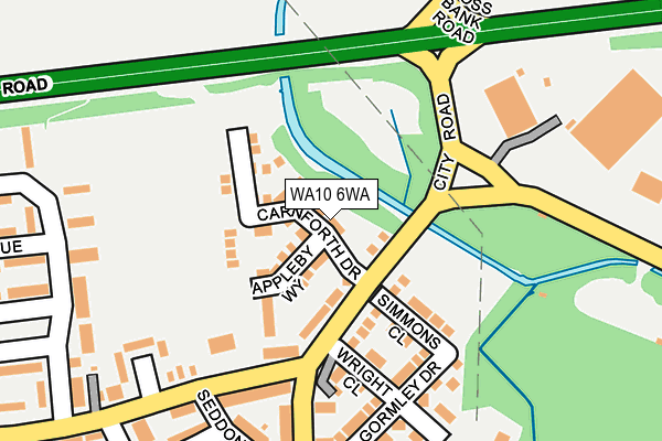 WA10 6WA map - OS OpenMap – Local (Ordnance Survey) WA10 6WA map - OS OpenMap – Local (Ordnance Survey)