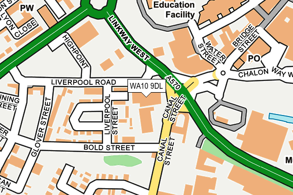 WA10 9DL map - OS OpenMap – Local (Ordnance Survey) WA10 9DL map - OS OpenMap – Local (Ordnance Survey)