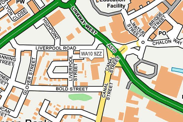 WA10 9ZZ map - OS OpenMap – Local (Ordnance Survey) WA10 9ZZ map - OS OpenMap – Local (Ordnance Survey)