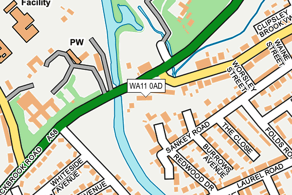 WA11 0AD map - OS OpenMap – Local (Ordnance Survey) WA11 0AD map - OS OpenMap – Local (Ordnance Survey)