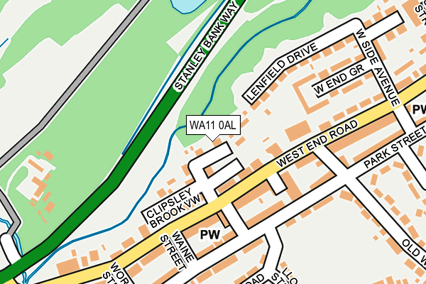 WA11 0AL map - OS OpenMap – Local (Ordnance Survey) WA11 0AL map - OS OpenMap – Local (Ordnance Survey)