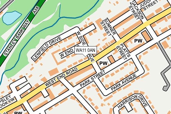 WA11 0AN map - OS OpenMap – Local (Ordnance Survey) WA11 0AN map - OS OpenMap – Local (Ordnance Survey)