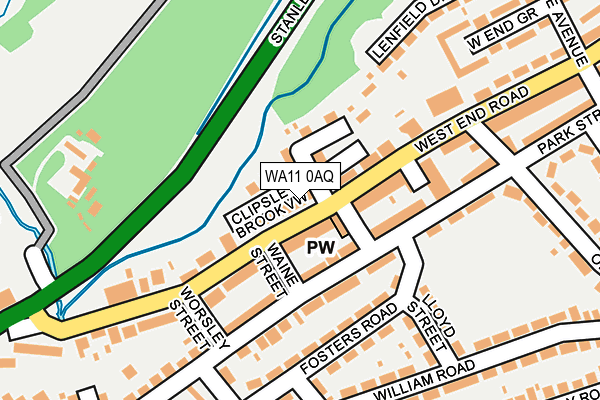 WA11 0AQ map - OS OpenMap – Local (Ordnance Survey)