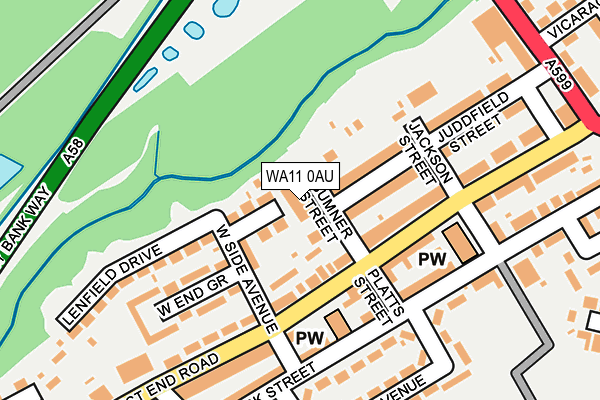 WA11 0AU map - OS OpenMap – Local (Ordnance Survey) WA11 0AU map - OS OpenMap – Local (Ordnance Survey)