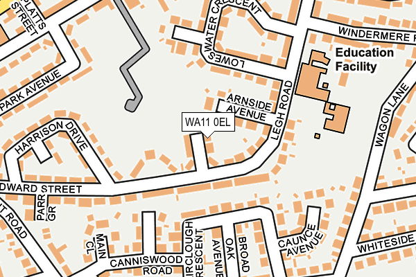 WA11 0EL map - OS OpenMap – Local (Ordnance Survey) WA11 0EL map - OS OpenMap – Local (Ordnance Survey)