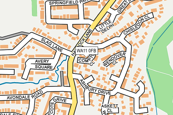 WA11 0FB map - OS OpenMap – Local (Ordnance Survey) WA11 0FB map - OS OpenMap – Local (Ordnance Survey)