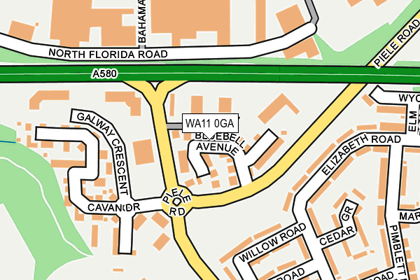 WA11 0GA map - OS OpenMap – Local (Ordnance Survey) WA11 0GA map - OS OpenMap – Local (Ordnance Survey)
