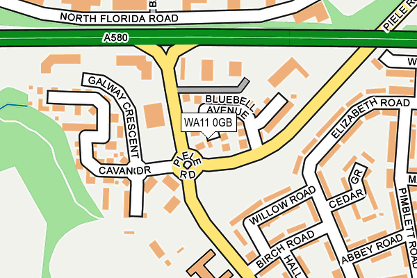 WA11 0GB map - OS OpenMap – Local (Ordnance Survey)