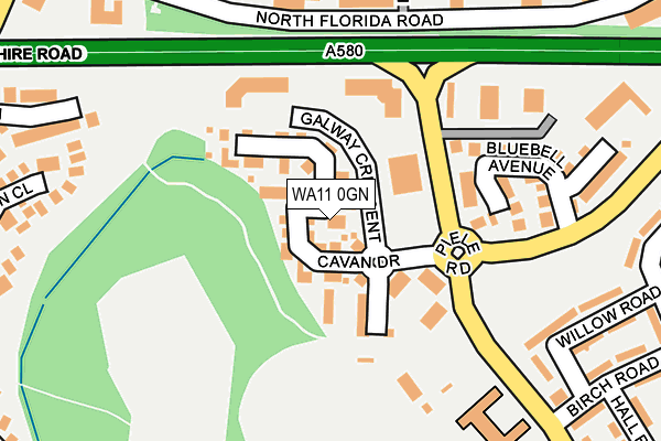 WA11 0GN map - OS OpenMap – Local (Ordnance Survey)