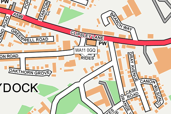 WA11 0GQ map - OS OpenMap – Local (Ordnance Survey) WA11 0GQ map - OS OpenMap – Local (Ordnance Survey)