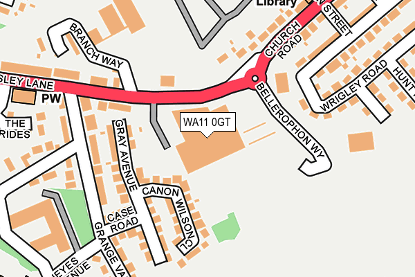 WA11 0GT map - OS OpenMap – Local (Ordnance Survey) WA11 0GT map - OS OpenMap – Local (Ordnance Survey)