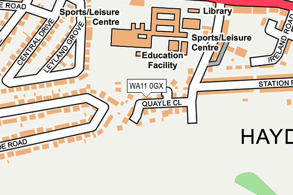WA11 0GX map - OS OpenMap – Local (Ordnance Survey)