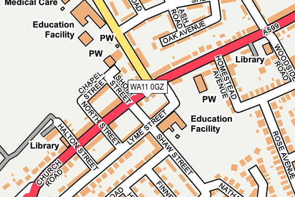 WA11 0GZ map - OS OpenMap – Local (Ordnance Survey) WA11 0GZ map - OS OpenMap – Local (Ordnance Survey)