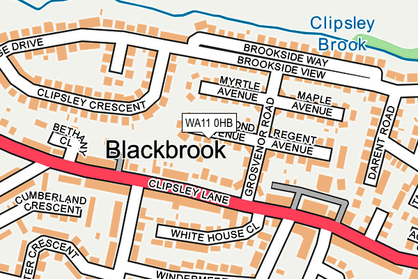 WA11 0HB map - OS OpenMap – Local (Ordnance Survey) WA11 0HB map - OS OpenMap – Local (Ordnance Survey)