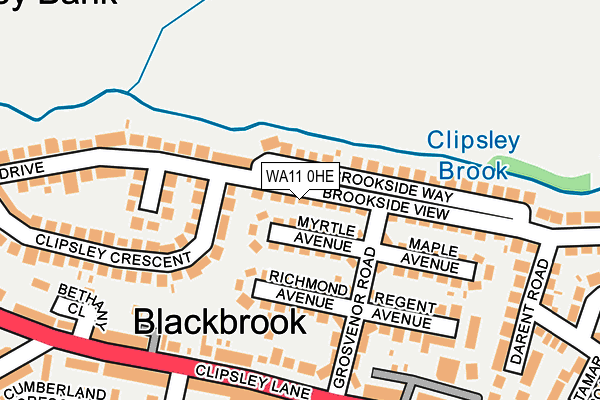 WA11 0HE map - OS OpenMap – Local (Ordnance Survey) WA11 0HE map - OS OpenMap – Local (Ordnance Survey)
