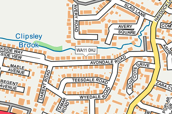 WA11 0HJ map - OS OpenMap – Local (Ordnance Survey)