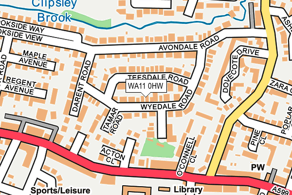 WA11 0HW map - OS OpenMap – Local (Ordnance Survey) WA11 0HW map - OS OpenMap – Local (Ordnance Survey)