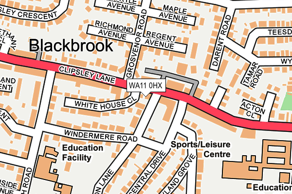 WA11 0HX map - OS OpenMap – Local (Ordnance Survey) WA11 0HX map - OS OpenMap – Local (Ordnance Survey)