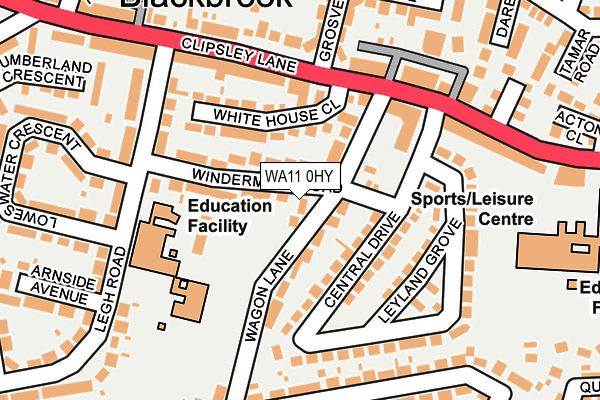 WA11 0HY map - OS OpenMap – Local (Ordnance Survey) WA11 0HY map - OS OpenMap – Local (Ordnance Survey)