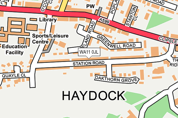 WA11 0JL map - OS OpenMap – Local (Ordnance Survey) WA11 0JL map - OS OpenMap – Local (Ordnance Survey)