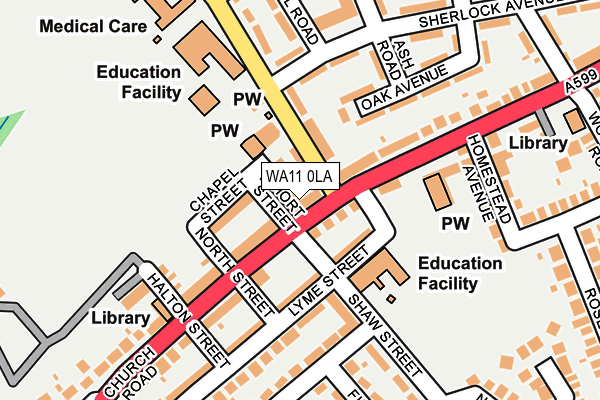 WA11 0LA map - OS OpenMap – Local (Ordnance Survey) WA11 0LA map - OS OpenMap – Local (Ordnance Survey)