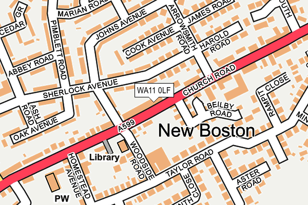 WA11 0LF map - OS OpenMap – Local (Ordnance Survey) WA11 0LF map - OS OpenMap – Local (Ordnance Survey)