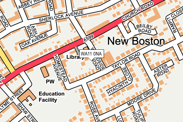 WA11 0NA map - OS OpenMap – Local (Ordnance Survey) WA11 0NA map - OS OpenMap – Local (Ordnance Survey)