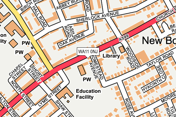 WA11 0NJ map - OS OpenMap – Local (Ordnance Survey) WA11 0NJ map - OS OpenMap – Local (Ordnance Survey)